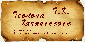 Teodora Karašićević vizit kartica